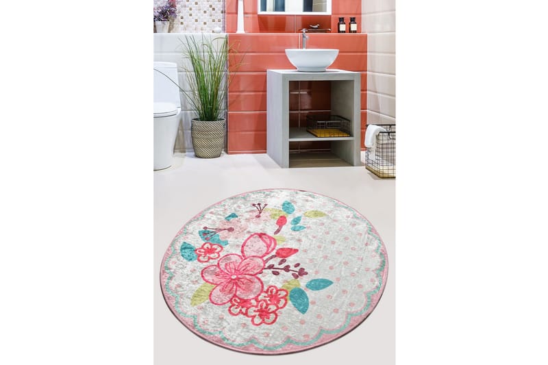 Kylpymatto Chilai Home 100 Pyöreä - Monivärinen - Kodintekstiilit & matot - Kylpyhuonetekstiilit - Kylpyhuoneen matto