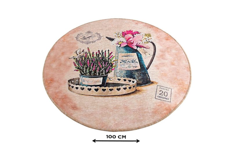 Kylpymatto Chilai Home 100 Pyöreä - Monivärinen - Kodintekstiilit & matot - Kylpyhuonetekstiilit - Kylpyhuoneen matto