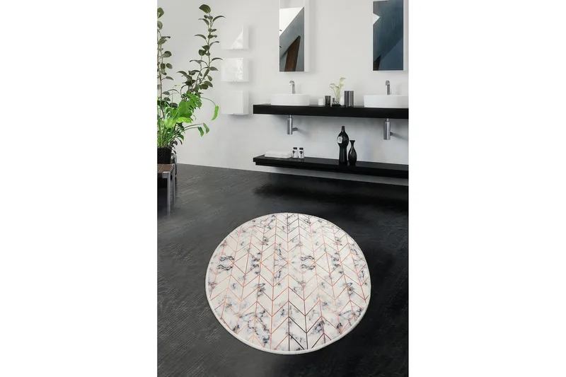 Kylpymatto Chilai Home 100 Pyöreä - Monivärinen - Kodintekstiilit & matot - Kylpyhuonetekstiilit - Kylpyhuoneen matto