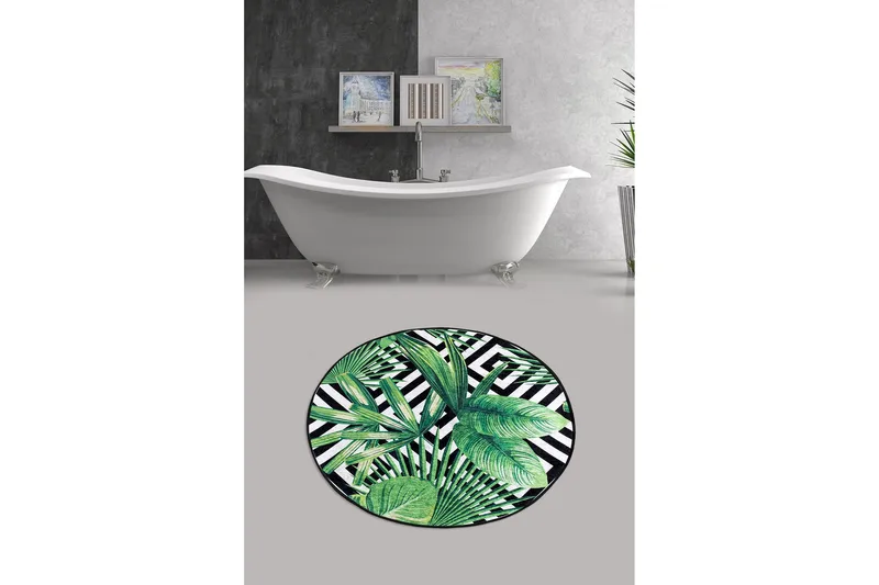 Kylpymatto Chilai Home 100 Pyöreä - Monivärinen - Kodintekstiilit & matot - Kylpyhuonetekstiilit - Kylpyhuoneen matto