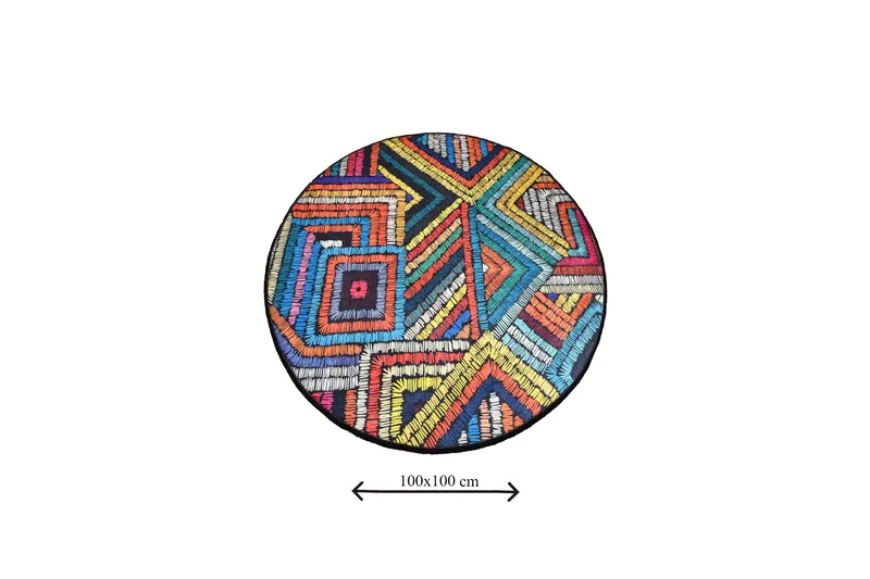 Kylpymatto Chilai Home 100 Pyöreä - Monivärinen - Kodintekstiilit & matot - Kylpyhuonetekstiilit - Kylpyhuoneen matto