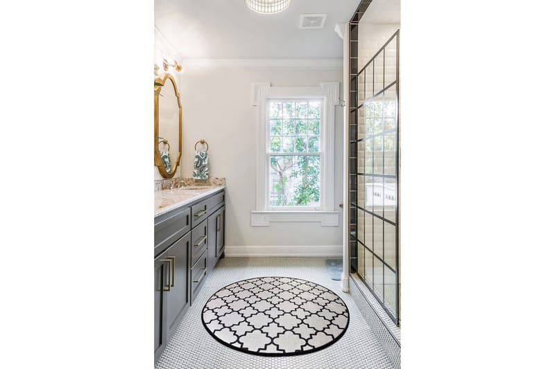 Kylpymatto Chilai Home 100 Pyöreä - Monivärinen - Kodintekstiilit & matot - Kylpyhuonetekstiilit - Kylpyhuoneen matto