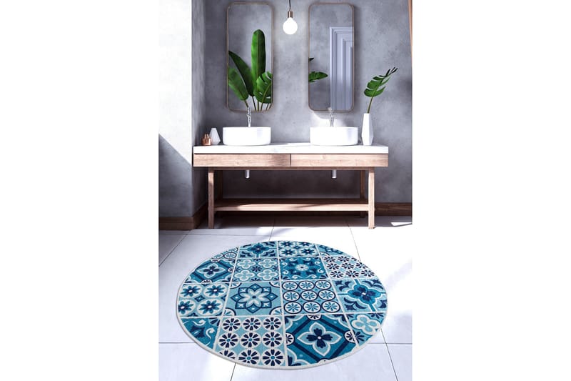 Kylpymatto Chilai Home 100 Pyöreä - Monivärinen - Kodintekstiilit & matot - Kylpyhuonetekstiilit - Kylpyhuoneen matto