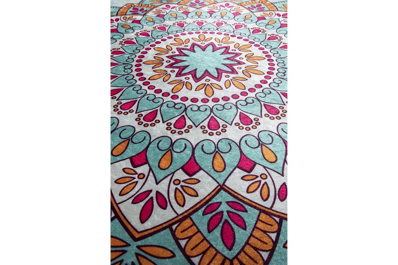 Kylpymatto Chilai Home 100 Pyöreä - Monivärinen - Kodintekstiilit & matot - Kylpyhuonetekstiilit - Kylpyhuoneen matto