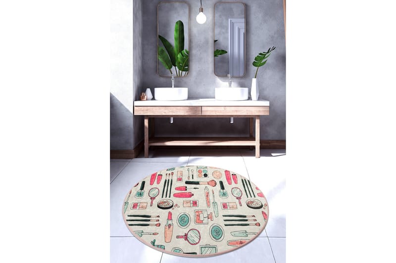 Kylpymatto Chilai Home 100 Pyöreä - Monivärinen - Kodintekstiilit & matot - Kylpyhuonetekstiilit - Kylpyhuoneen matto