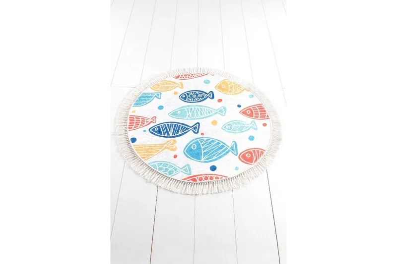 Kylpymatto Chilai Home 100 Pyöreä - Monivärinen - Kodintekstiilit & matot - Kylpyhuonetekstiilit - Kylpyhuoneen matto