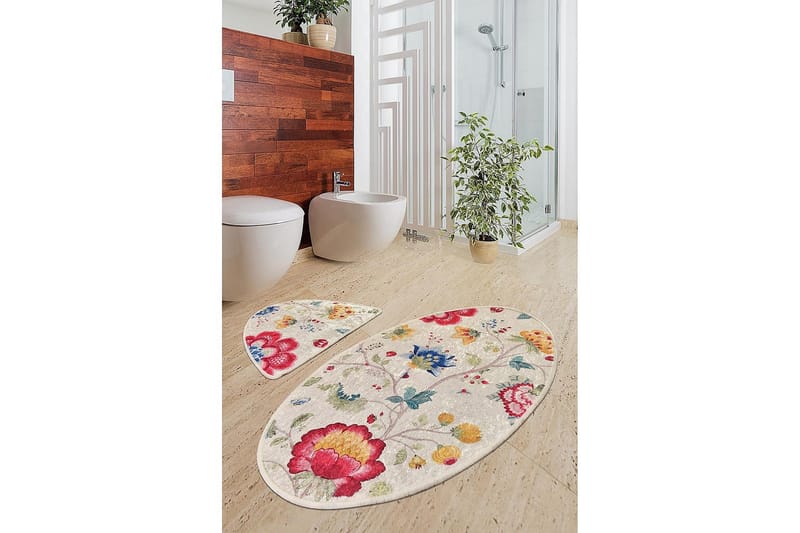 Kylpymatto Chilai Home 2:n setti - Monivärinen - Kodintekstiilit & matot - Kylpyhuonetekstiilit - Kylpyhuoneen matto