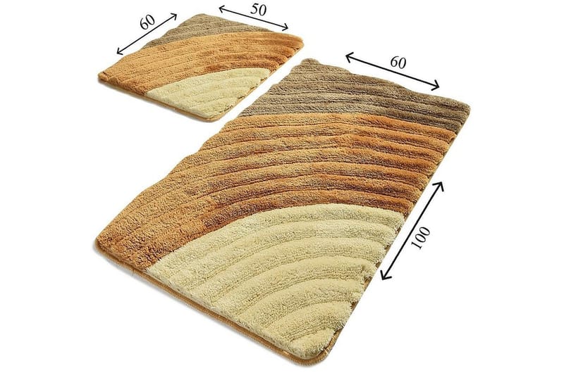 Kylpymatto Chilai Home 2:n setti - Monivärinen - Kodintekstiilit & matot - Kylpyhuonetekstiilit - Kylpyhuoneen matto