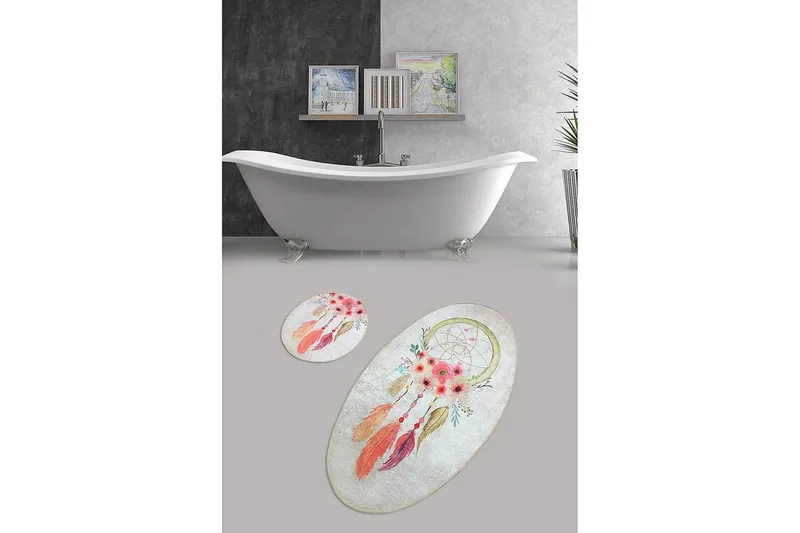 Kylpymatto Chilai Home 2:n setti - Monivärinen - Kodintekstiilit & matot - Kylpyhuonetekstiilit - Kylpyhuoneen matto