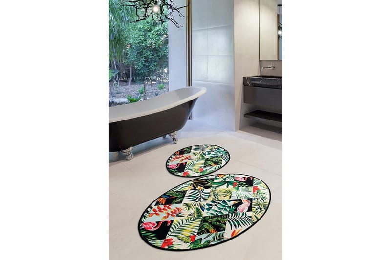 Kylpymatto Chilai Home 2:n setti - Monivärinen - Kodintekstiilit & matot - Kylpyhuonetekstiilit - Kylpyhuoneen matto