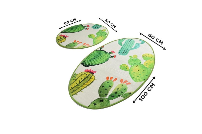 Kylpymatto Chilai Home 2:n setti - Monivärinen - Kodintekstiilit & matot - Kylpyhuonetekstiilit - Kylpyhuoneen matto