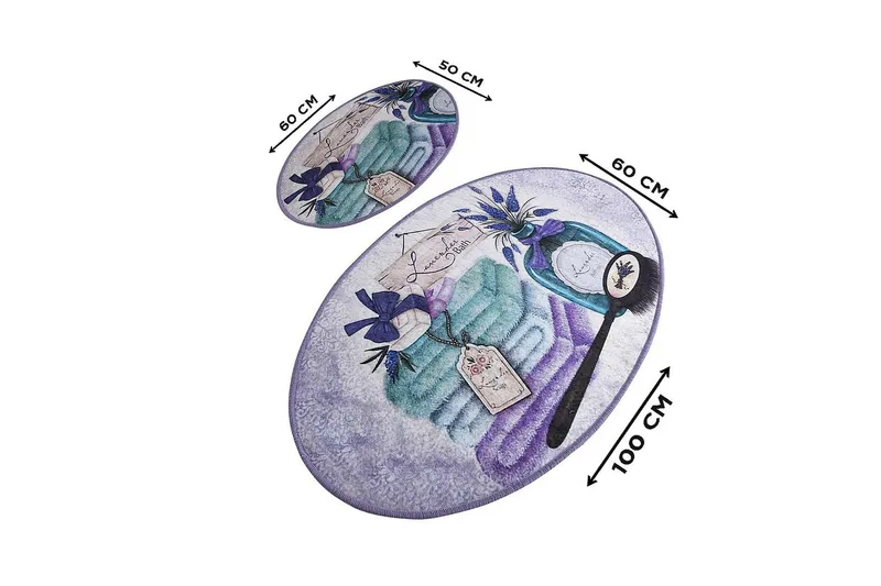 Kylpymatto Chilai Home 2:n setti - Monivärinen - Kodintekstiilit & matot - Kylpyhuonetekstiilit - Kylpyhuoneen matto