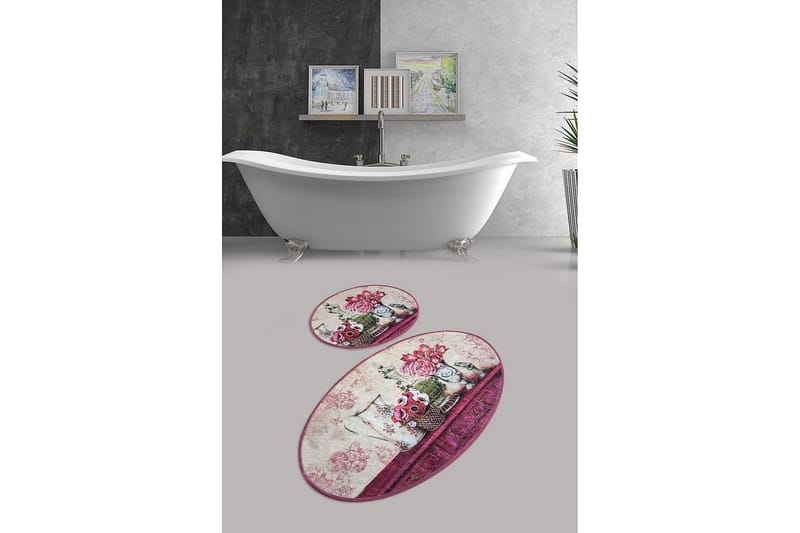 Kylpymatto Chilai Home 2:n setti - Monivärinen - Kodintekstiilit & matot - Kylpyhuonetekstiilit - Kylpyhuoneen matto