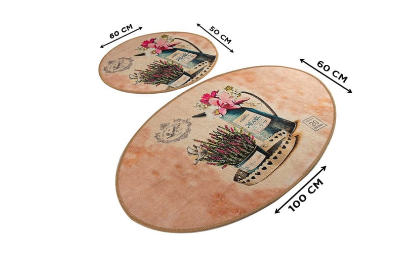 Kylpymatto Chilai Home 2:n setti - Monivärinen - Kodintekstiilit & matot - Kylpyhuonetekstiilit - Kylpyhuoneen matto