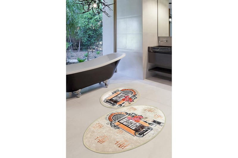 Kylpymatto Chilai Home 2:n setti - Monivärinen - Kodintekstiilit & matot - Kylpyhuonetekstiilit - Kylpyhuoneen matto