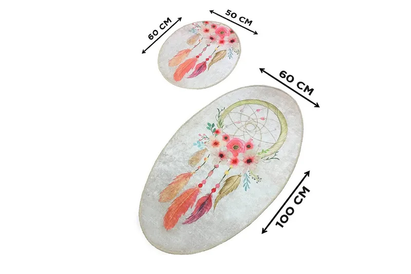 Kylpymatto Chilai Home 2:n setti - Monivärinen - Kodintekstiilit & matot - Kylpyhuonetekstiilit - Kylpyhuoneen matto