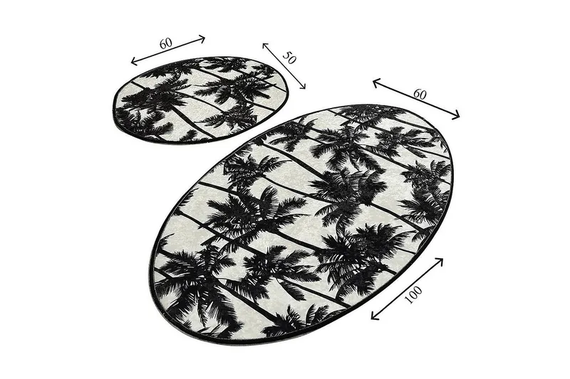 Kylpymatto Chilai Home 2:n setti - Monivärinen - Kodintekstiilit & matot - Kylpyhuonetekstiilit - Kylpyhuoneen matto