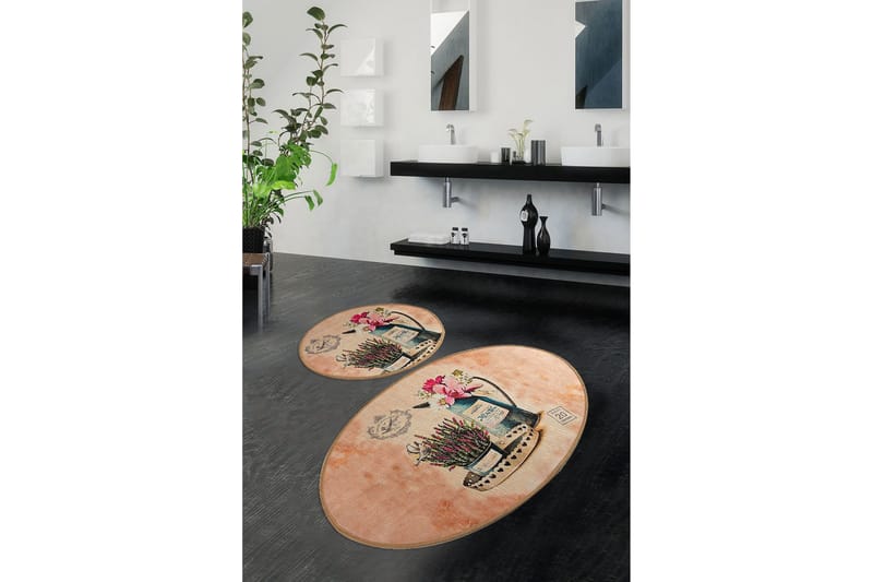 Kylpymatto Chilai Home 2:n setti - Monivärinen - Kodintekstiilit & matot - Kylpyhuonetekstiilit - Kylpyhuoneen matto