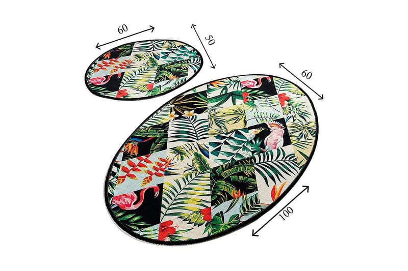 Kylpymatto Chilai Home 2:n setti - Monivärinen - Kodintekstiilit & matot - Kylpyhuonetekstiilit - Kylpyhuoneen matto