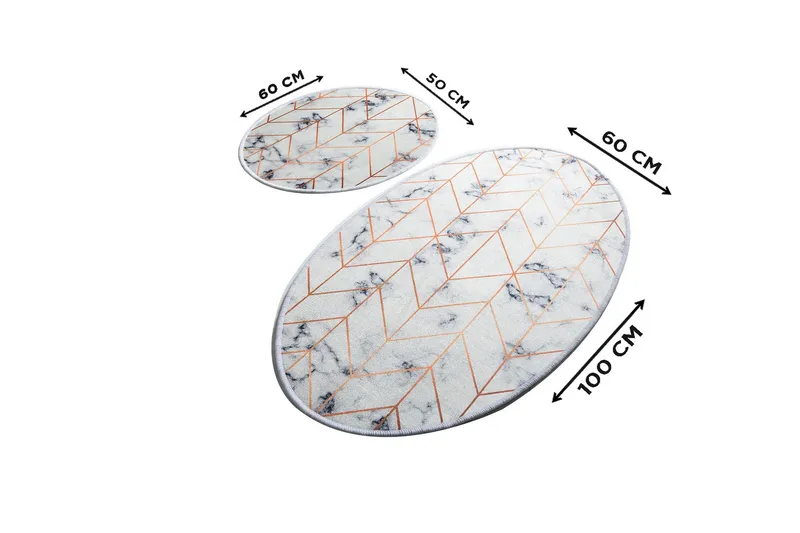 Kylpymatto Chilai Home 2:n setti - Monivärinen - Kodintekstiilit & matot - Kylpyhuonetekstiilit - Kylpyhuoneen matto