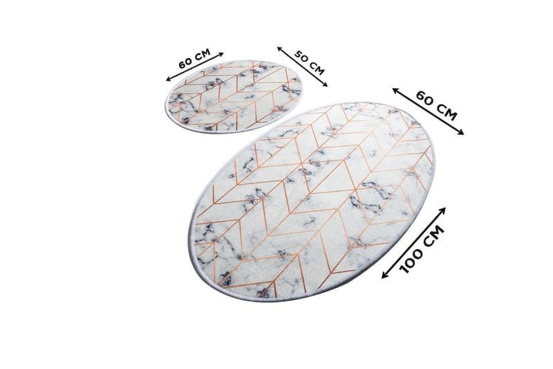 Kylpymatto Chilai Home 2:n setti - Monivärinen - Kodintekstiilit & matot - Kylpyhuonetekstiilit - Kylpyhuoneen matto