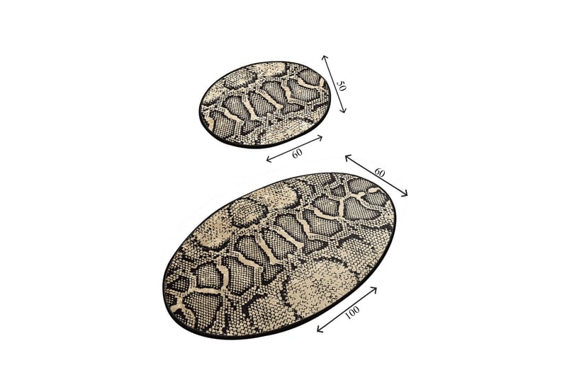 Kylpymatto Chilai Home 2:n setti - Monivärinen - Kodintekstiilit & matot - Kylpyhuonetekstiilit - Kylpyhuoneen matto