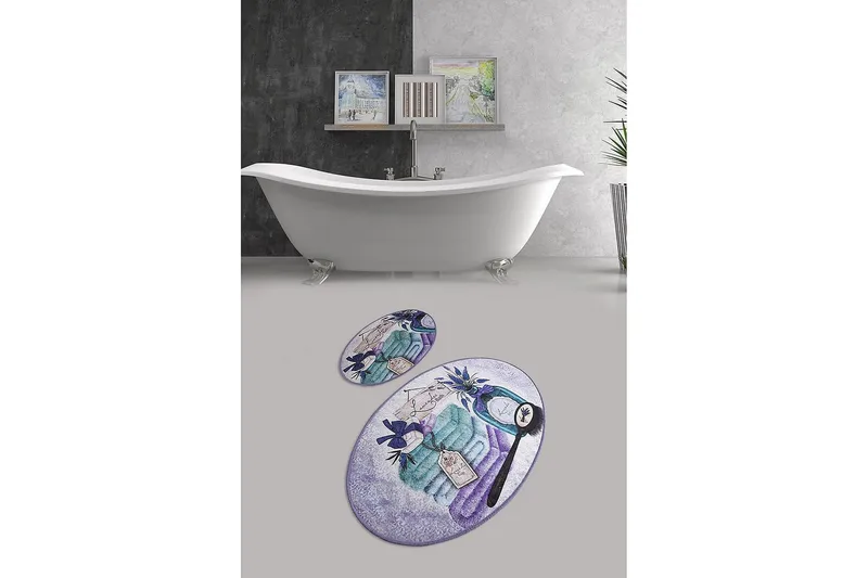 Kylpymatto Chilai Home 2:n setti - Monivärinen - Kodintekstiilit & matot - Kylpyhuonetekstiilit - Kylpyhuoneen matto