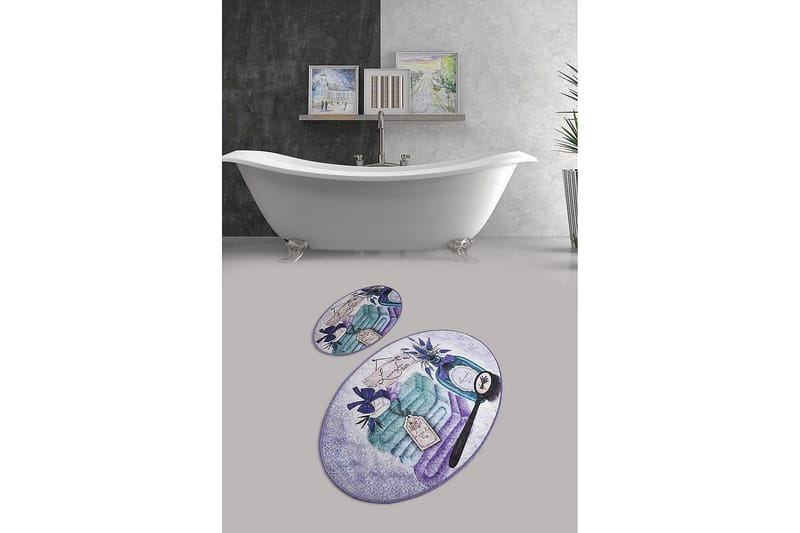 Kylpymatto Chilai Home 2:n setti - Monivärinen - Kodintekstiilit & matot - Kylpyhuonetekstiilit - Kylpyhuoneen matto