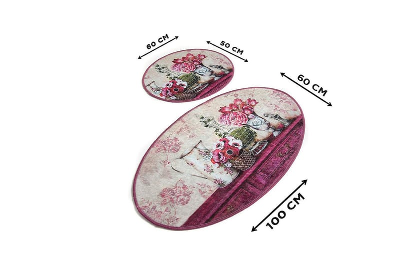 Kylpymatto Chilai Home 2:n setti - Monivärinen - Kodintekstiilit & matot - Kylpyhuonetekstiilit - Kylpyhuoneen matto