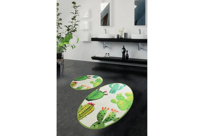 Kylpymatto Chilai Home 2:n setti - Monivärinen - Kodintekstiilit & matot - Kylpyhuonetekstiilit - Kylpyhuoneen matto