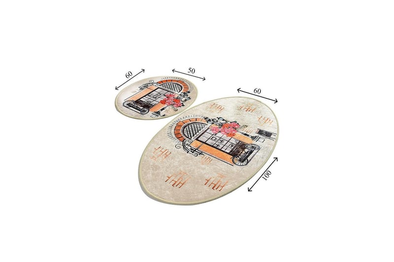 Kylpymatto Chilai Home 2:n setti - Monivärinen - Kodintekstiilit & matot - Kylpyhuonetekstiilit - Kylpyhuoneen matto