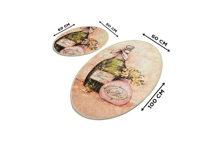 Kylpymatto Chilai Home 2:n setti - Monivärinen - Kodintekstiilit & matot - Kylpyhuonetekstiilit - Kylpyhuoneen matto