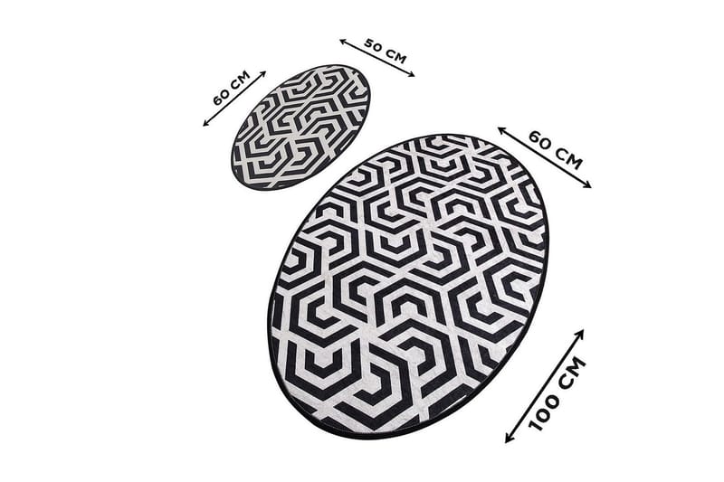 Kylpymatto Chilai Home 2:n setti - Monivärinen - Kodintekstiilit & matot - Kylpyhuonetekstiilit - Kylpyhuoneen matto