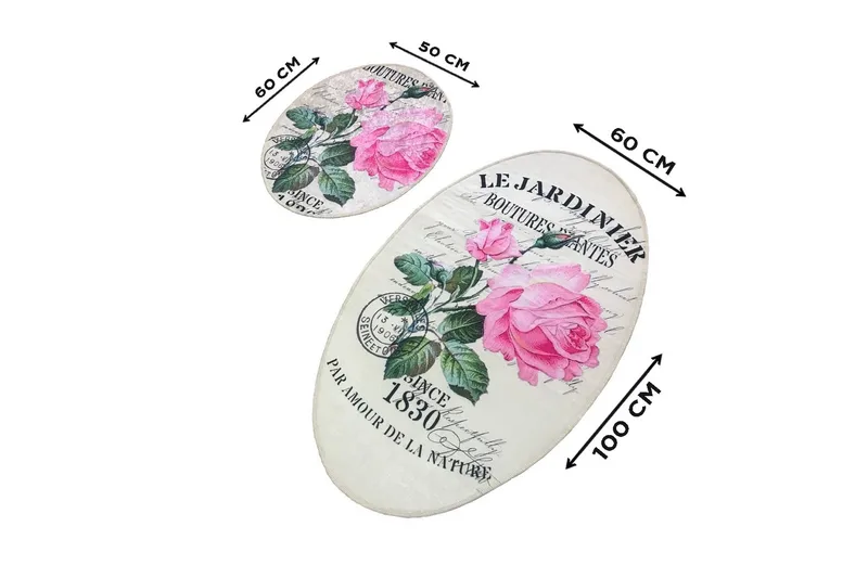 Kylpymatto Chilai Home 2:n setti - Monivärinen - Kodintekstiilit & matot - Kylpyhuonetekstiilit - Kylpyhuoneen matto