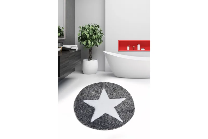 Kylpymatto Chilai Home 90 Pyöreä - Monivärinen - Kodintekstiilit & matot - Kylpyhuonetekstiilit - Kylpyhuoneen matto