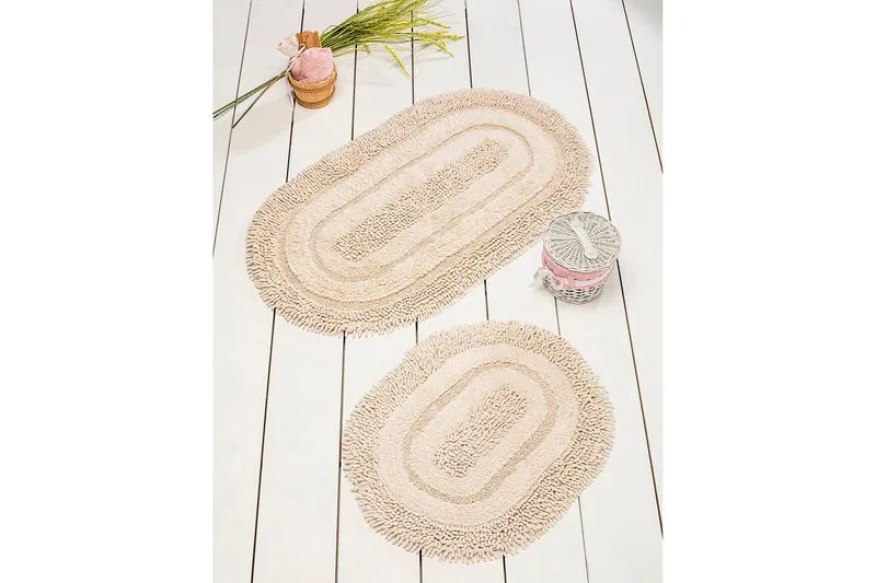 Kylpymatto Chilai Home by Alessia 2:n setti - Hiekka - Kodintekstiilit & matot - Kylpyhuonetekstiilit - Kylpyhuoneen matto