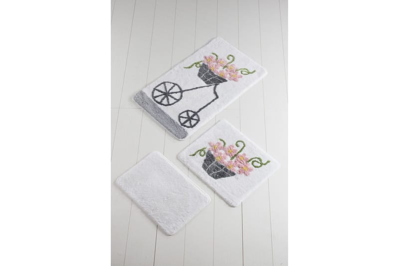 Kylpymatto Chilai Home by Alessia 3:n setti - Monivärinen - Kodintekstiilit & matot - Kylpyhuonetekstiilit - Kylpyhuoneen matto