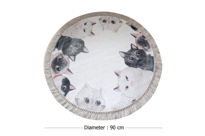 Kylpymatto Chilai Home by Alessia 90 Pyöreä - Monivärinen - Kodintekstiilit & matot - Kylpyhuonetekstiilit - Kylpyhuoneen matto