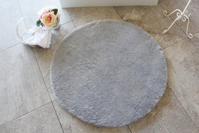 Kylpymatto Chilai Home by Alessia 90 Pyöreä - Harmaa - Kodintekstiilit & matot - Kylpyhuonetekstiilit - Kylpyhuoneen matto