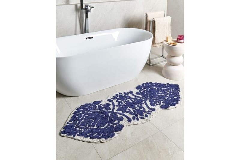 Kylpyhuonematto Canbar - Sininen, Valkoinen - Kodintekstiilit & matot - Kylpyhuonetekstiilit - Kylpyhuoneen matto