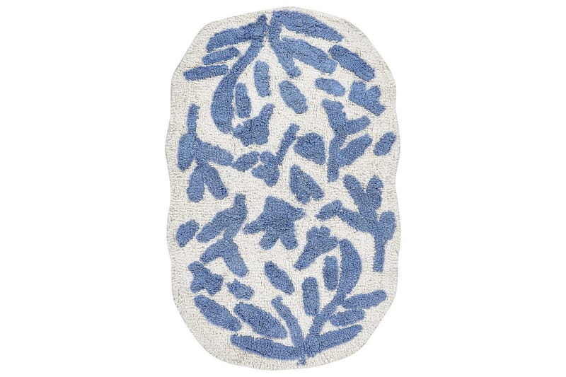 Kylpyhuonematto Derik - Sininen, Valkoinen - Kodintekstiilit & matot - Kylpyhuonetekstiilit - Kylpyhuoneen matto