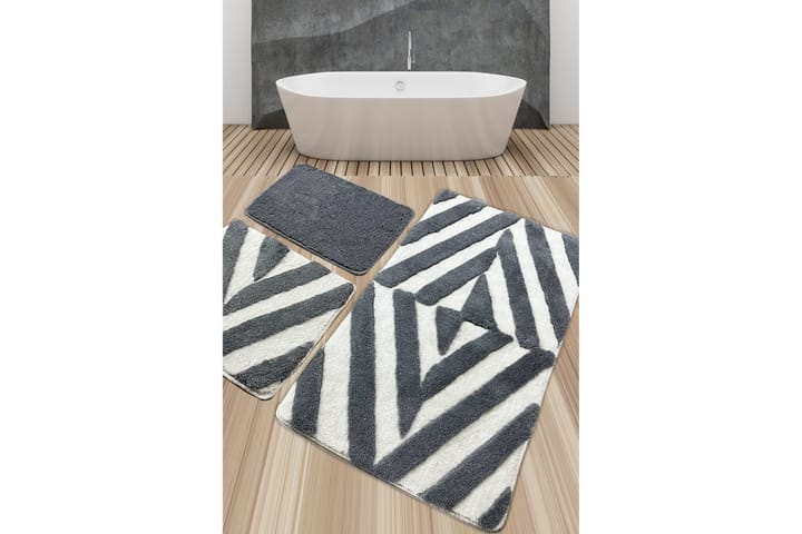 Kylpyhuonematto Nuraish 60x100 cm Suorakaide - Monivärinen - Kylpyhuoneen matto
