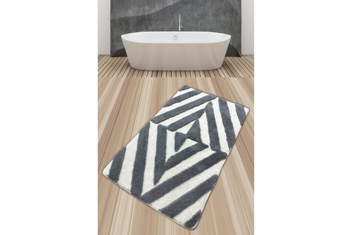 Kylpyhuonematto Nuraish 70x120 cm Suorakaide - Monivärinen - Kylpyhuoneen matto