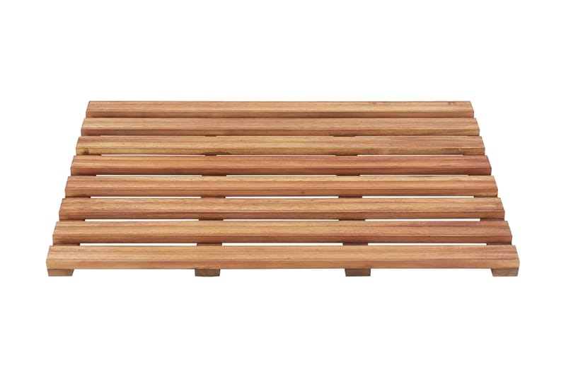 Kylpymatot 2 kpl täysi akaasiapuu 56x37 cm - Beige - Kodintekstiilit & matot - Kylpyhuonetekstiilit - Kylpyhuoneen matto