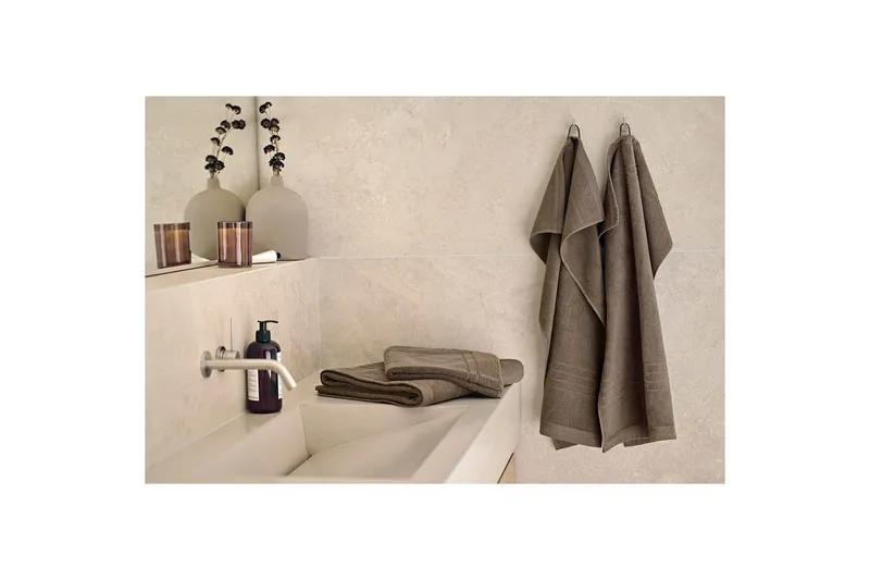 Kylpymatto Helle 50 x 70 cm - Ruskea - Kodintekstiilit & matot - Kylpyhuonetekstiilit - Pyyhe