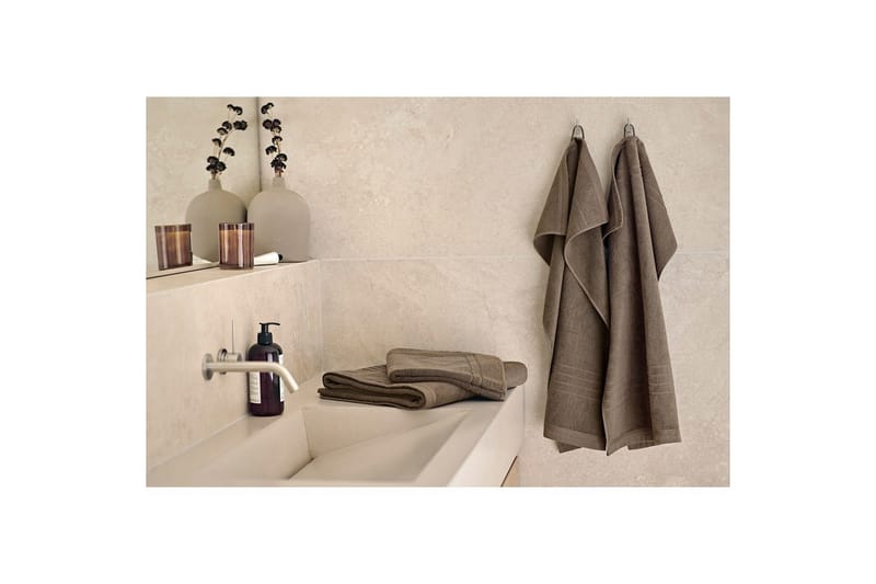 Kylpypyyhe Helle Frotee 90 x 150 cm - Ruskea - Kodintekstiilit & matot - Kylpyhuonetekstiilit - Kylpypyyhe