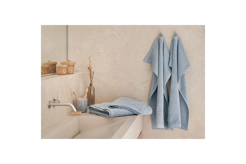 Kylpypyyhe Helle Frotee 90 x 150 cm - Sininen - Kodintekstiilit & matot - Kylpyhuonetekstiilit - Kylpypyyhe
