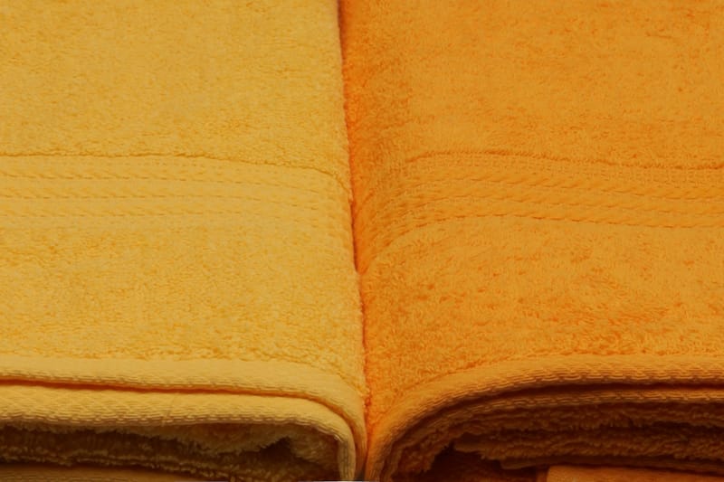 Kylpypyyhe Hobby 70x140 cm 2-pak - Keltainen/Oranssi - Kodintekstiilit & matot - Kylpyhuonetekstiilit - Kylpypyyhe