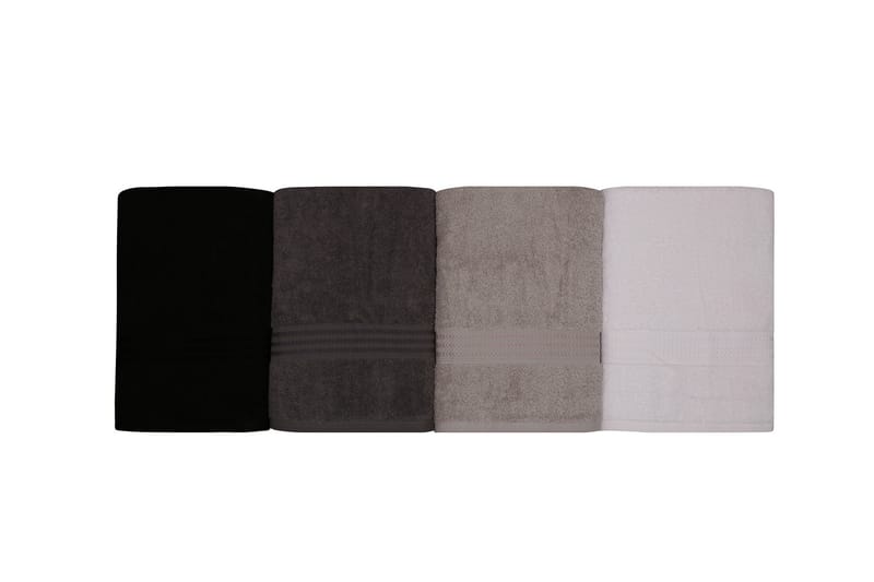 Kylpypyyhe Hobby 70x140 cm 2-pak - Valk/Harmaa/Tummanharmaa/Musta - Kodintekstiilit & matot - Kylpyhuonetekstiilit - Kylpypyyhe