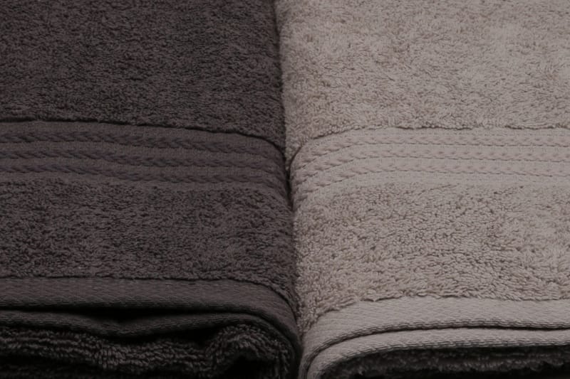 Kylpypyyhe Hobby 70x140 cm 2-pak - Valk/Harmaa/Tummanharmaa/Musta - Kodintekstiilit & matot - Kylpyhuonetekstiilit - Kylpypyyhe